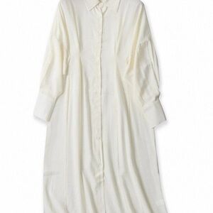 Elegant Long Sleeve White Dress